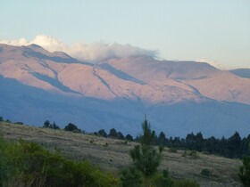 View of the Andes without forest