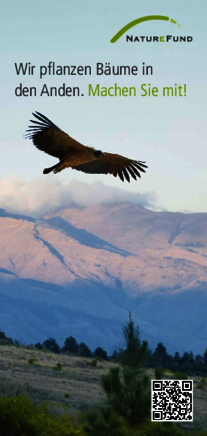 Naturschutz Flyer für die Aufforstung der Anden Boliviens