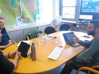 Projektbesprechung mit Mitarbeitern der Kommune Pfungstadt Projektbesprechung mit Mitarbeitern der Kommune Pfungstadt